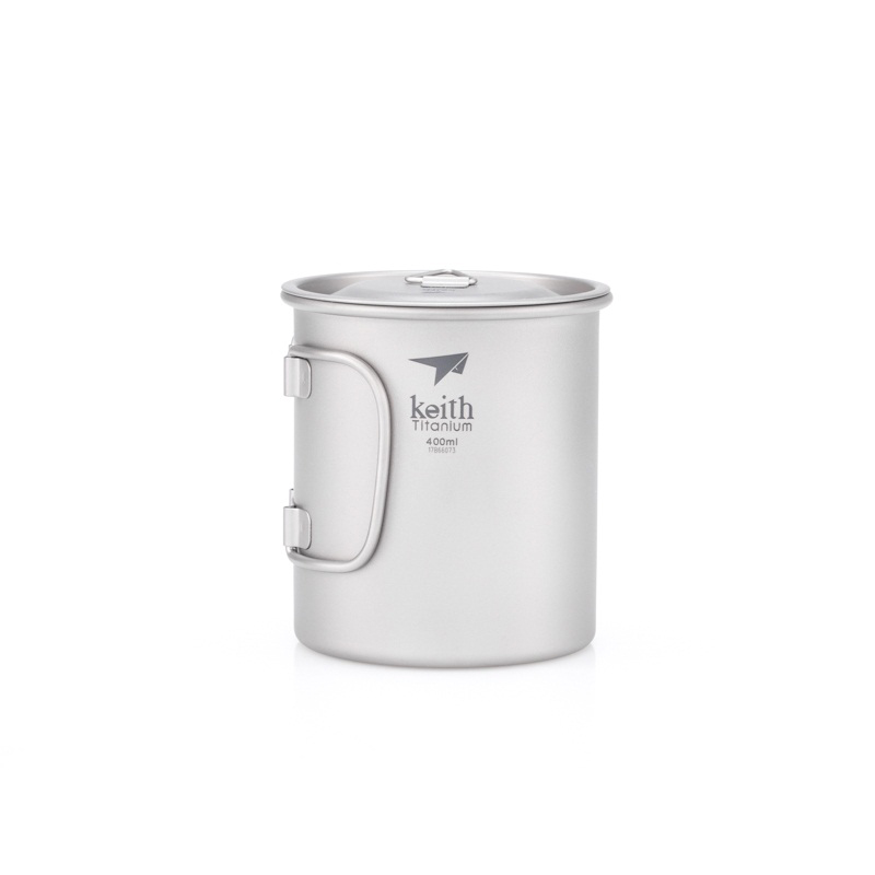 凯斯折叠钛杯（单层钛盖,Ti3203,400ml）
