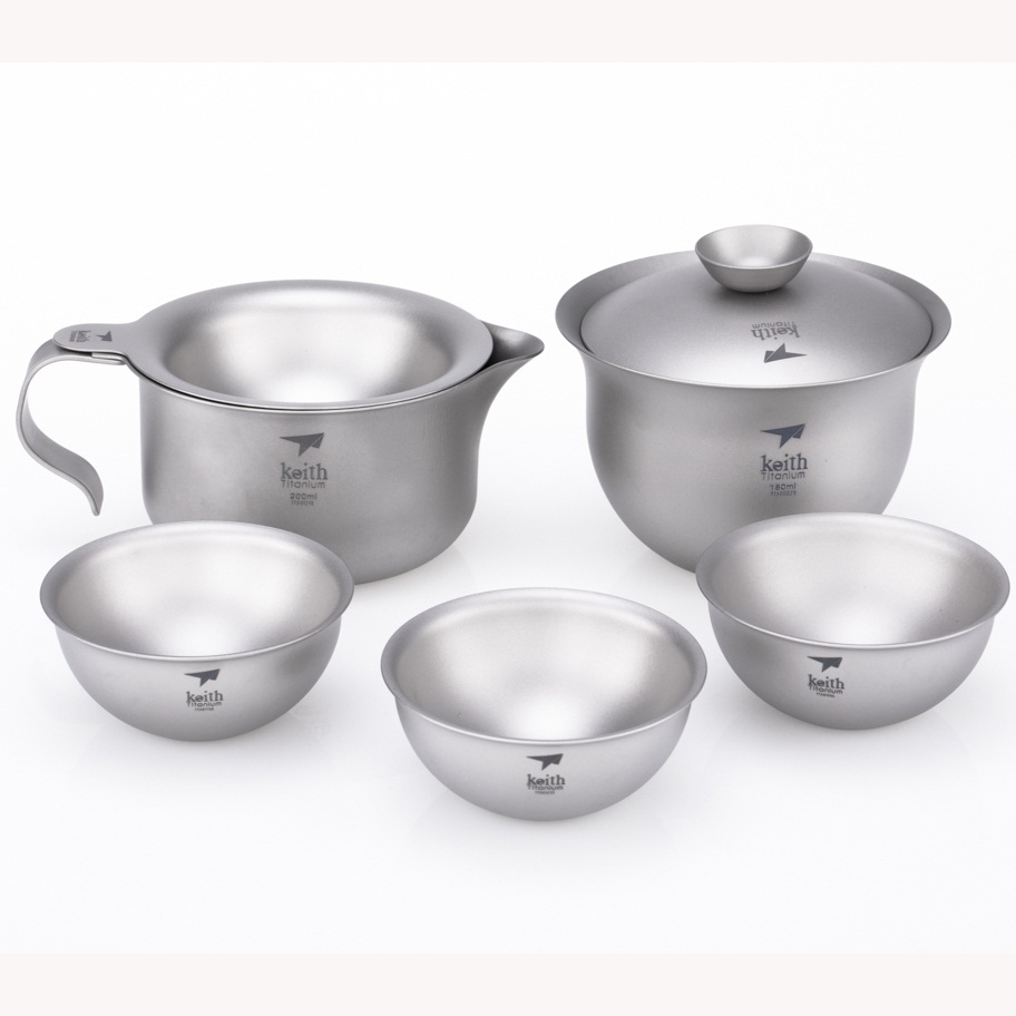 铠斯钛功夫茶具套装（Ti3910，6件套）