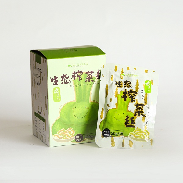 绿手指生态榨菜丝（原味）（50g/袋*12袋/盒）