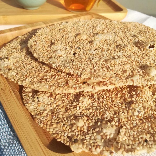 桃129园 山东潍坊李峰自然农法芝麻烧饼4盒（150克/盒）